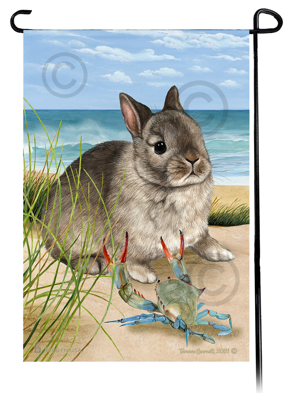 Rabbit Netherland Dwarf Aguati Summer Beach Garden Flag image