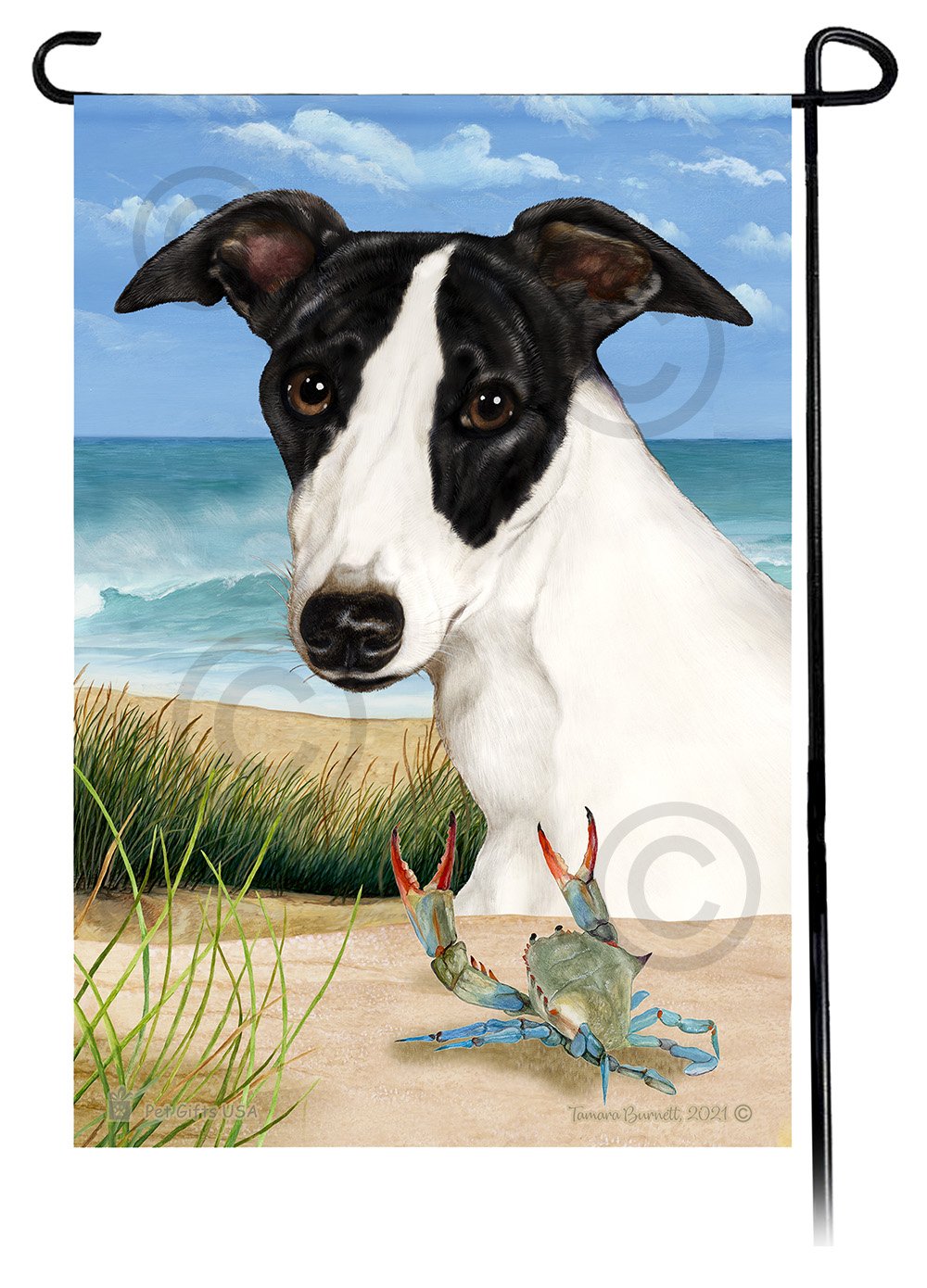 Summer Beach Dog Garden Flags sample image