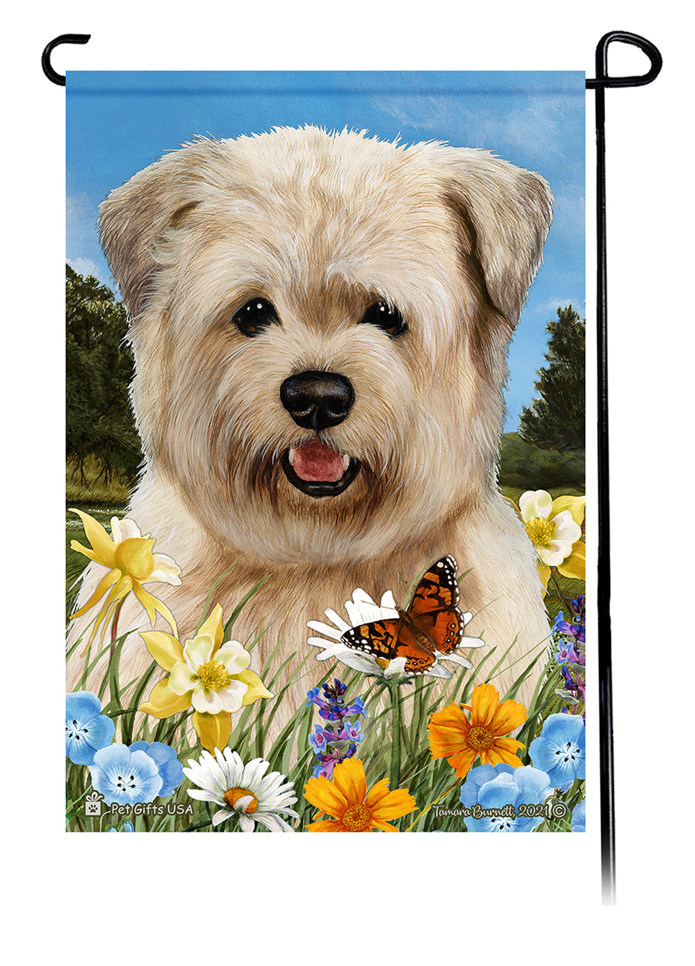 Glen Of Imal Wheaten Summer Flowers Garden Flag Pet Gifts USA