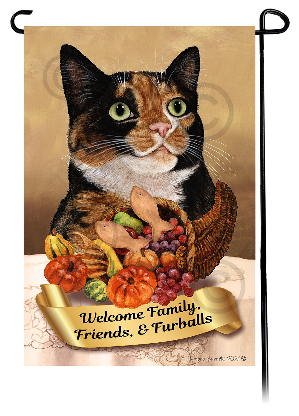 Tortoiseshell Thanksgiving - Garden Flag image