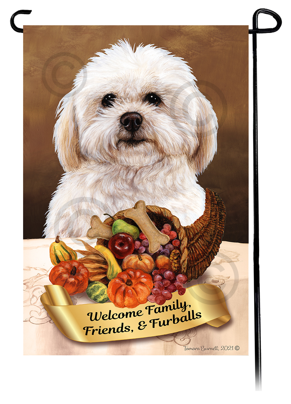 Shipoo  Thanksgiving - Garden Flag Image