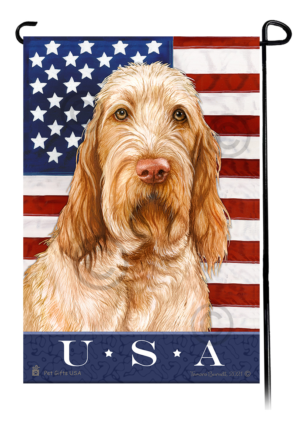 Spinone Italiano Orange Roan True Blue Garden Flag image