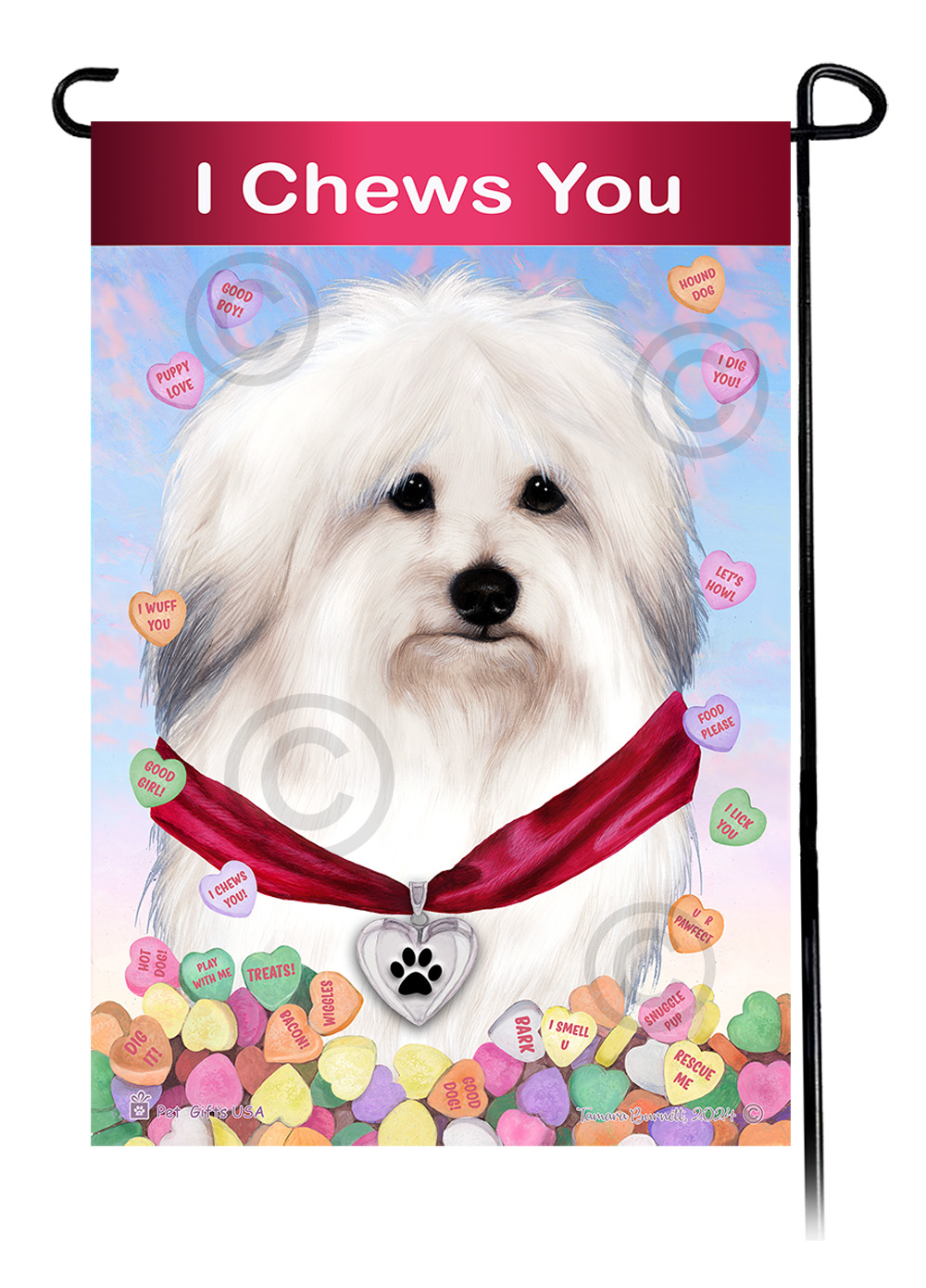 Coton de Tulear - Valentine Sweetheart Garden Flag image