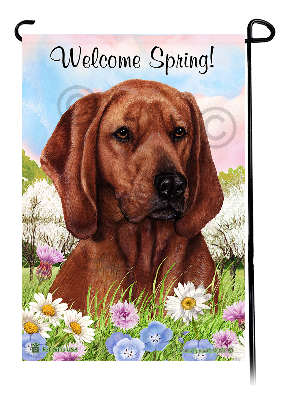 Welcome Spring Garden Flags Dogs sample image