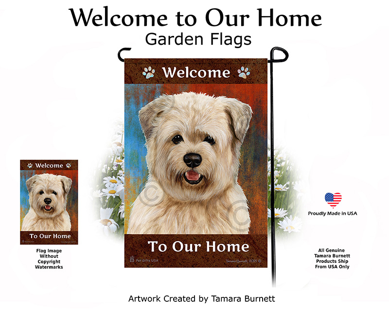 Glen of Imaal Terrier Wheaten To Our Home Garden Flag Pet