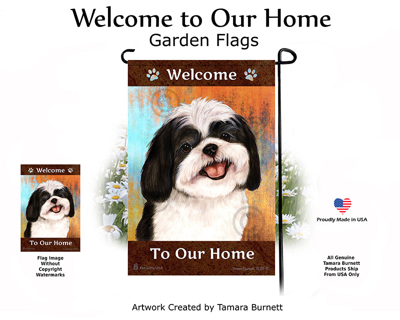 Welcome To Our Home Dog Garden Flags sample image
