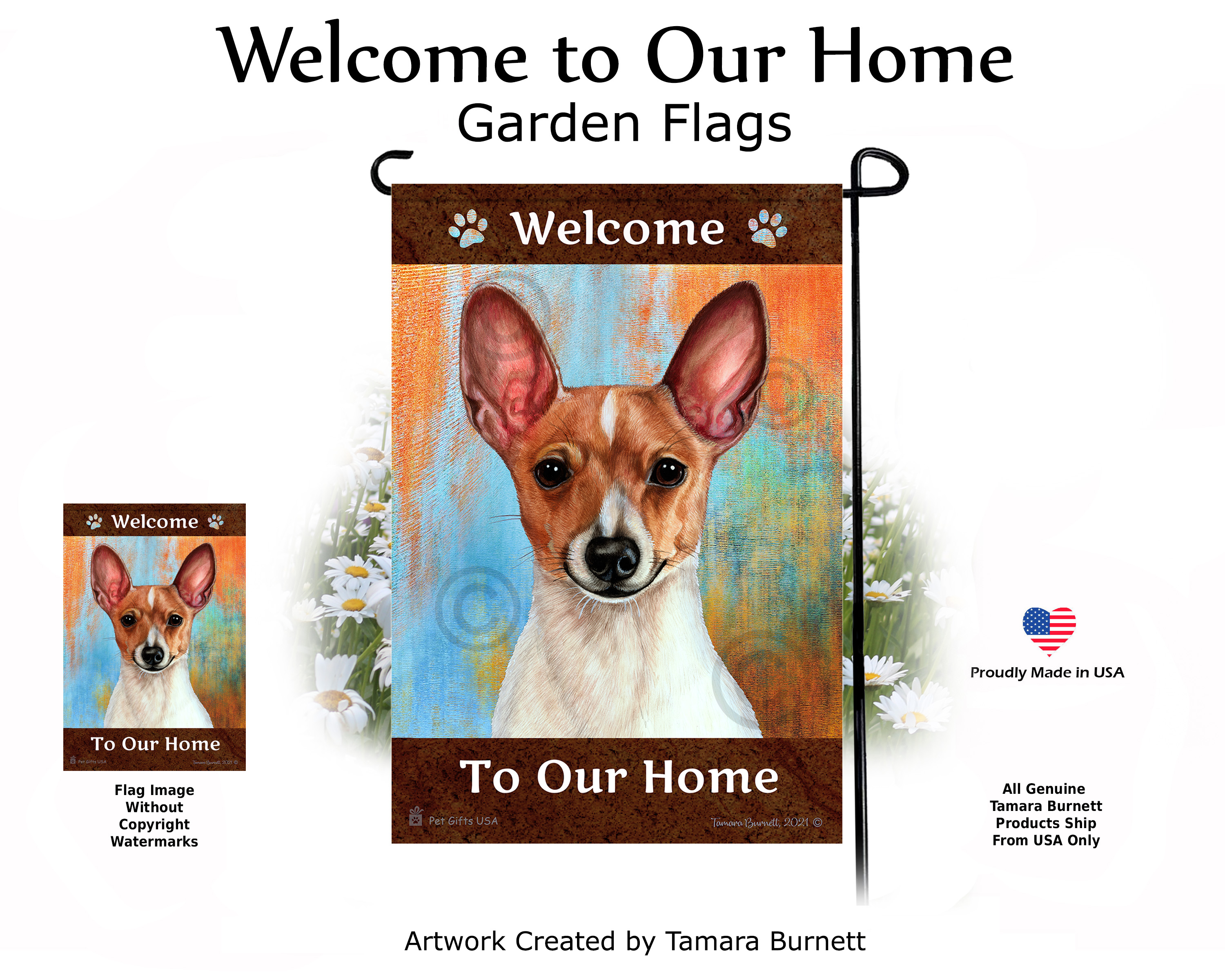 Welcome To Our Home Dog Garden Flags sample image