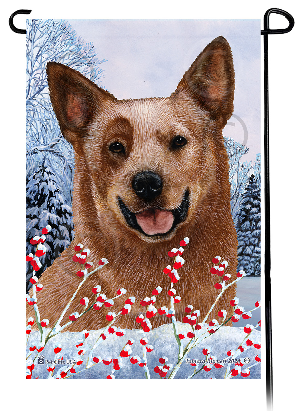 Australian Cattle Dog (Red Heeler) - Winterberries Garden Flag