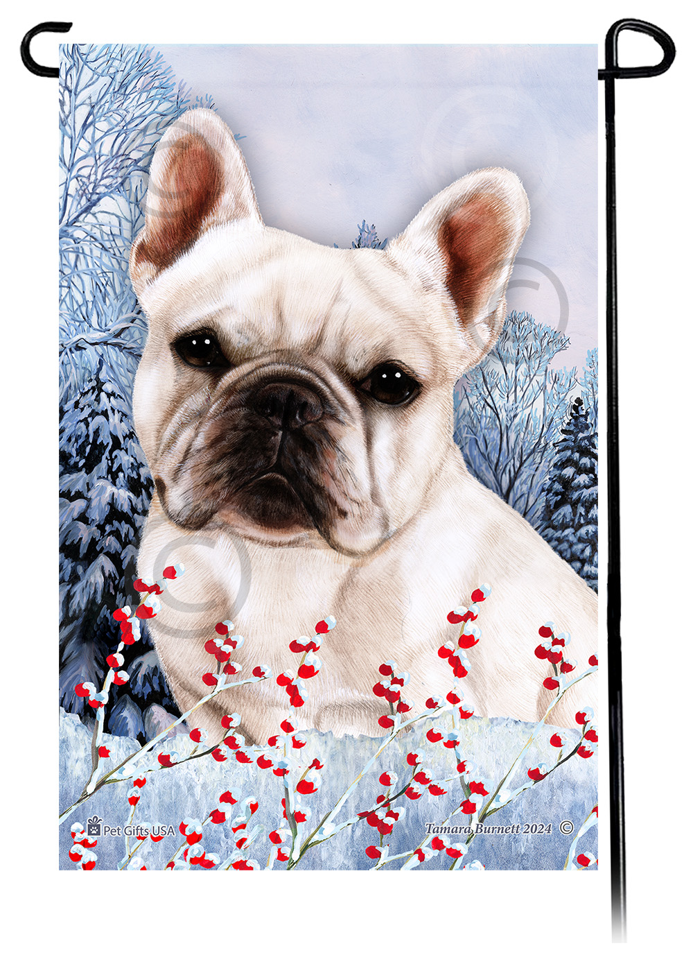 Winterberries Dog Garden Flags sample image