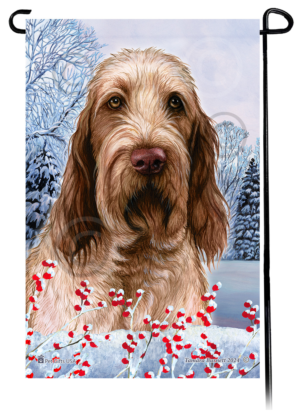 Spinone Italiano (Brown Roan) - Winterberries Garden Flag
