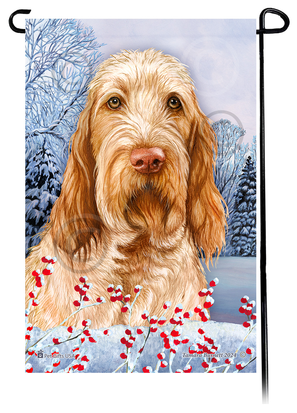 Spinone Italiano (Orange Roan) - Winterberries Garden Flag