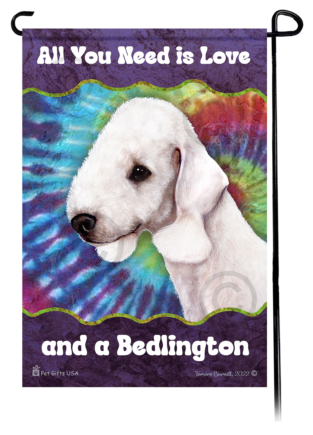 Bedlington Terrier White Woofstock Garden Flag image