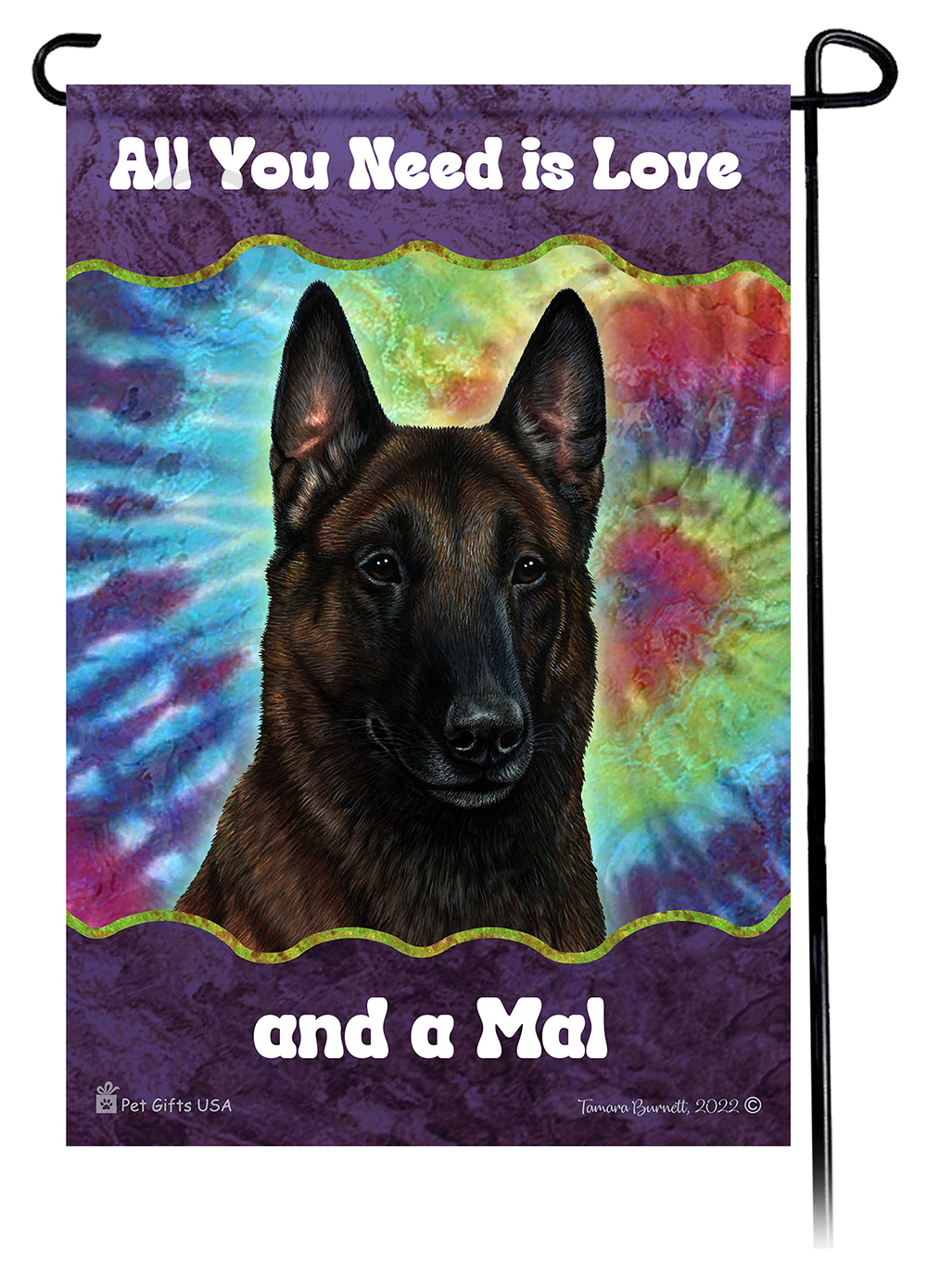 Belgian Mainois Dark Mahogany Woofstock Garden Flag image