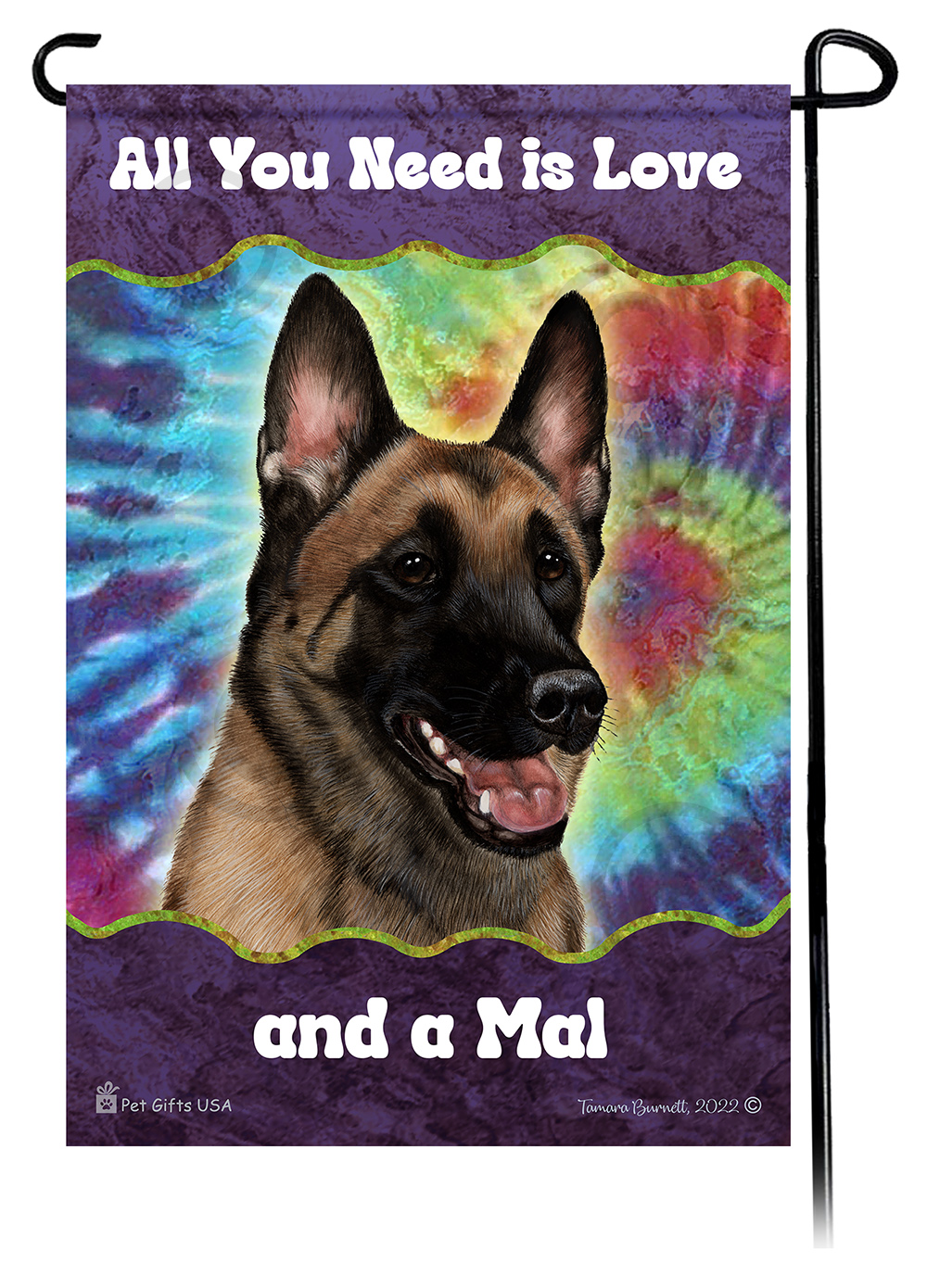 Belgain Malinois Fawn Smiling Woofstock Garden Flag image