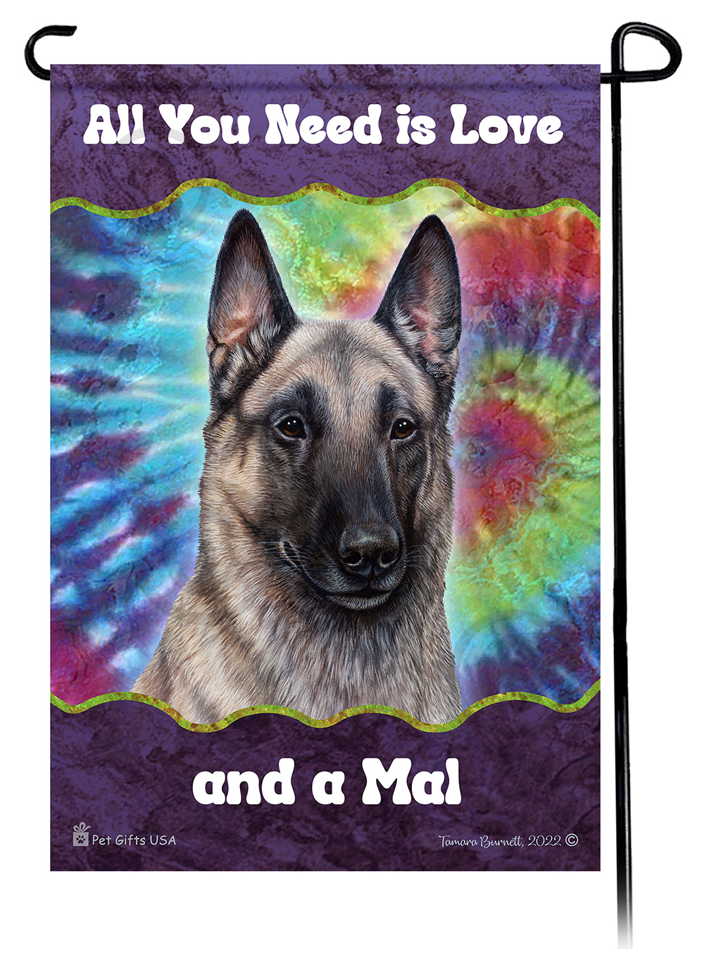 Belgian Malinois Grey Woofstock Garden Flag Image