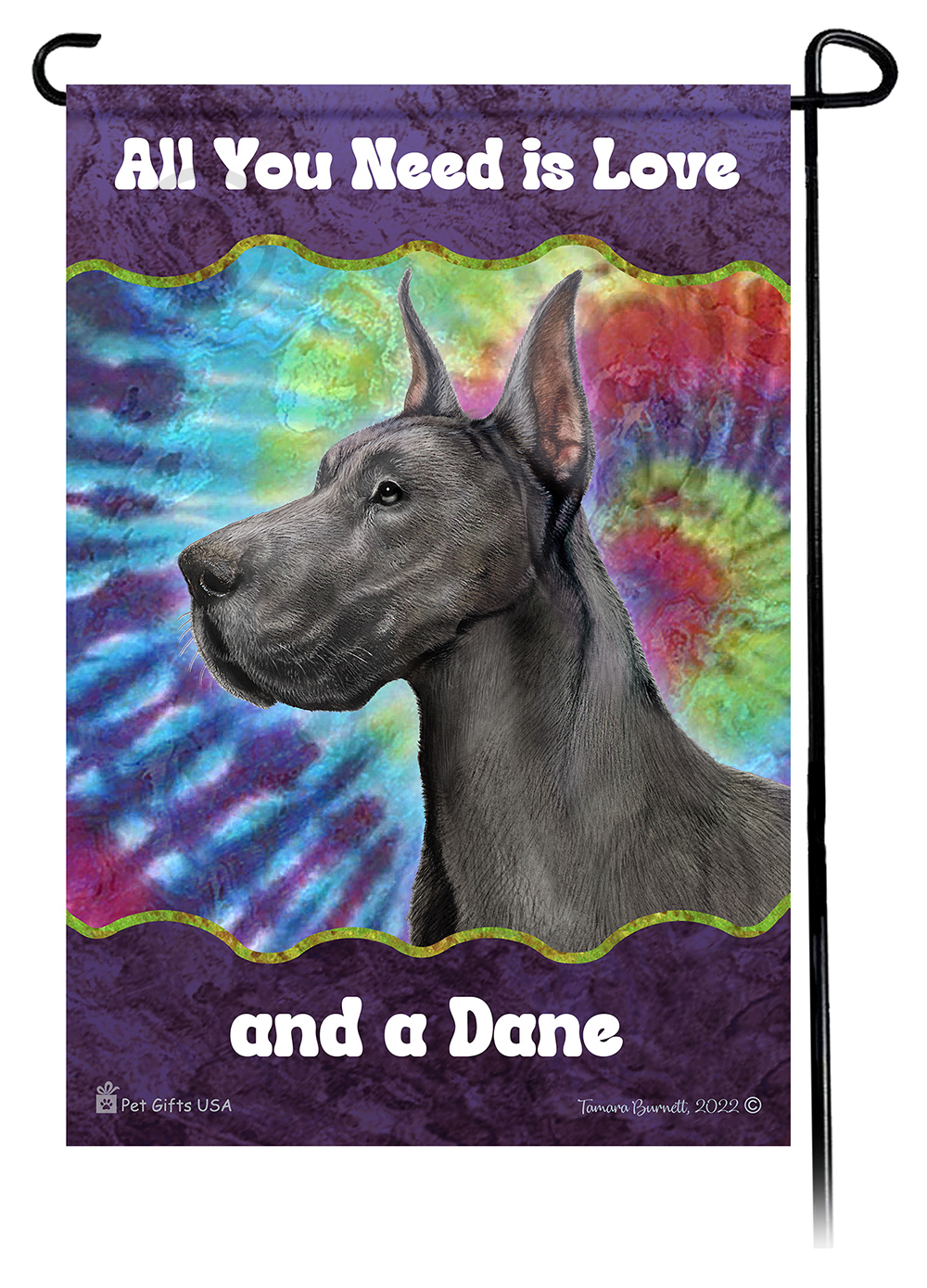 All You Need Is Love Garden Flags Dogs sample image