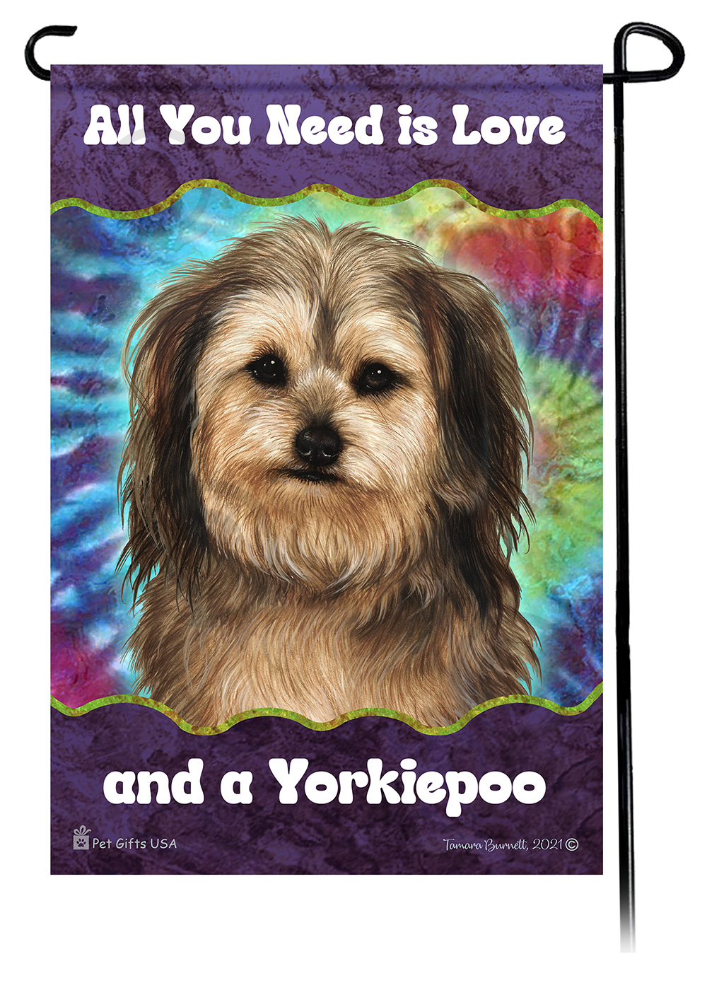 Yorkipoo Sable Woofstock Garden Flag image