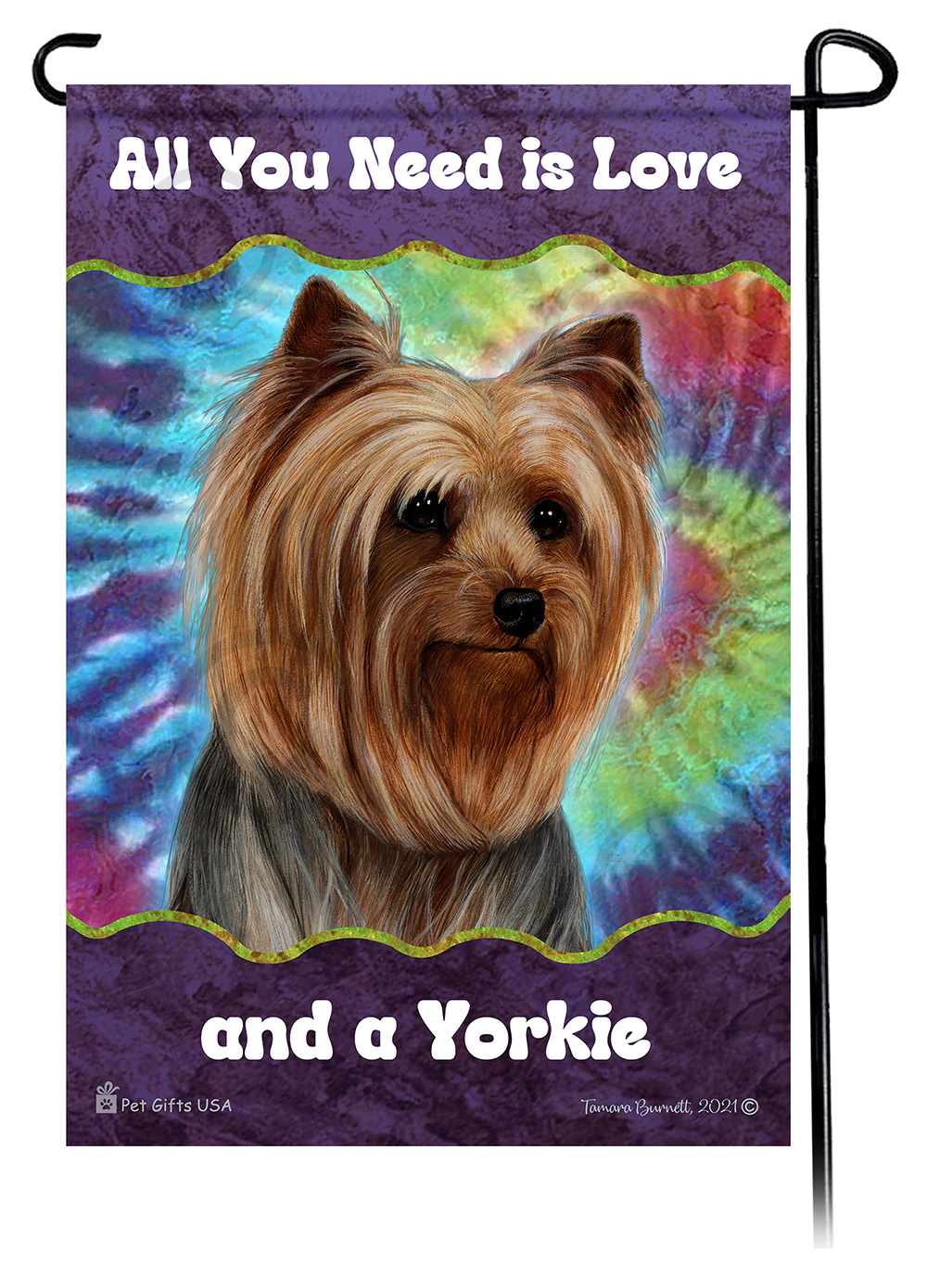 Yorkie Adult Short Coat Woofstock Garden Flag image