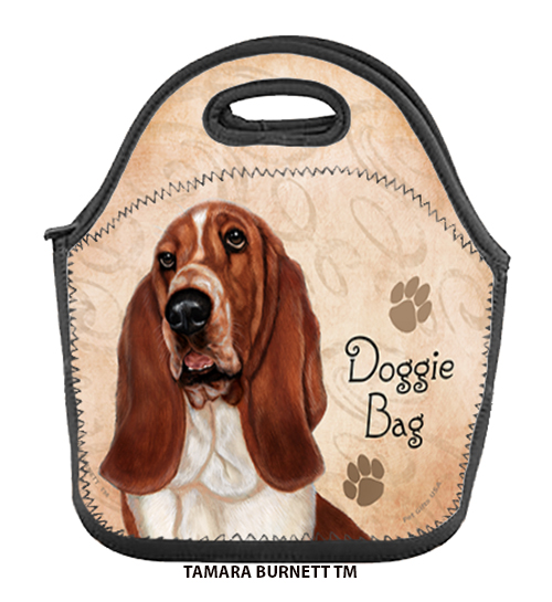 Basset Red/White - Lunch Bag image