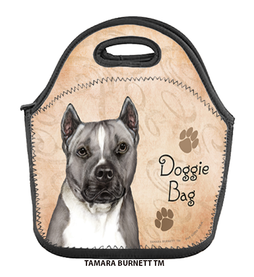 An image of product 32126 - Pit Bull Blue/White Cropped - Lunch Bag