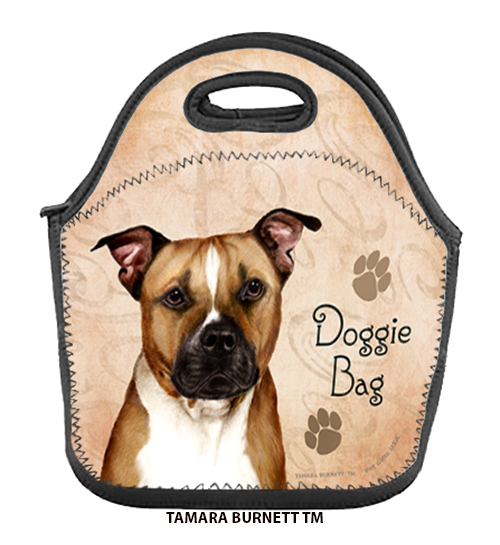 Pit Bull Brown/White Uncropped - Lunch Bag image