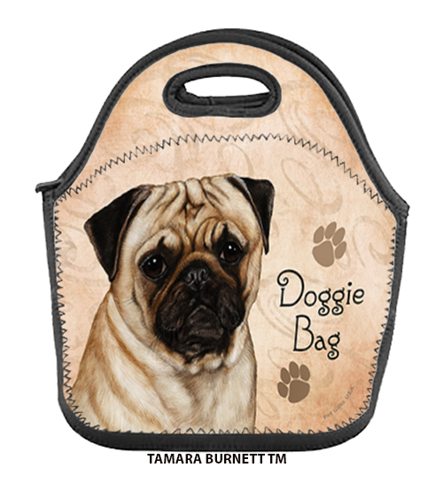 An image of product 32162 - Pug Fawn - Lunch Bag