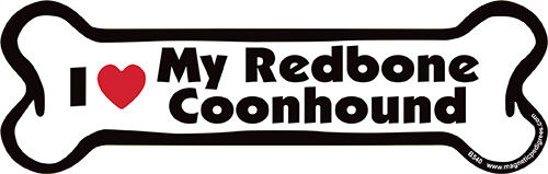 I (Heart) My Redbone Coonhound - Bone Magnet Image