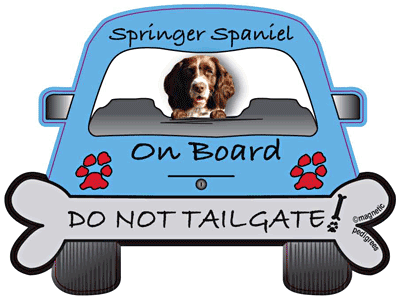 Springer Spaniel On Board - Do Not Tailgate Magnet Image