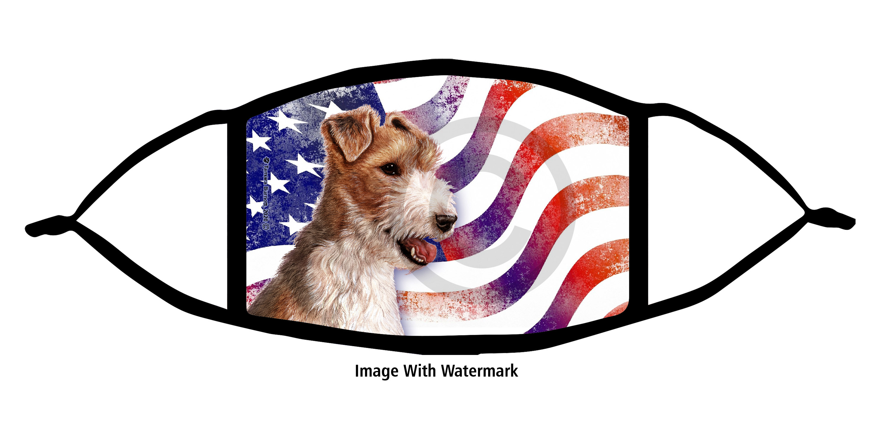 Dog Patriotic Face Masks sample image