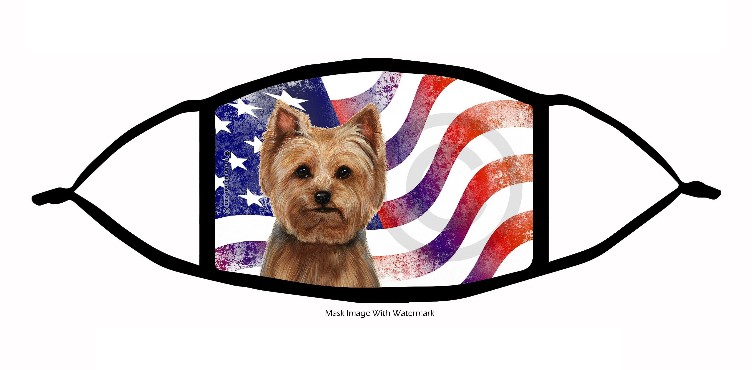 Dog Patriotic Face Masks sample image