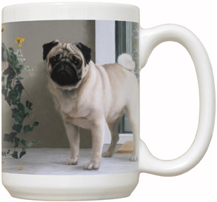 PUG ON PORCH GLAMOUR MUG Image