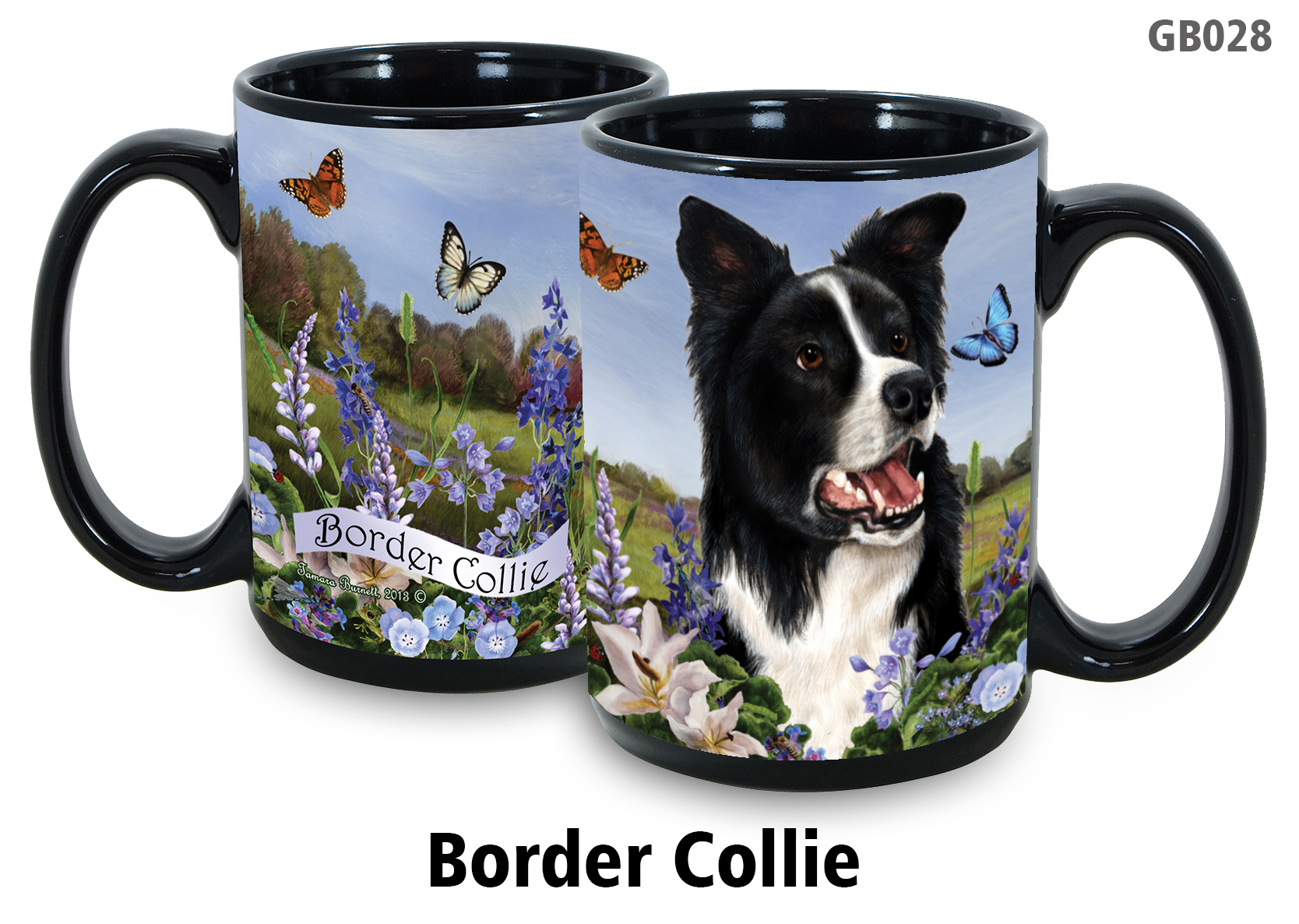 Border Collie Black & White - Garden Party Fun Mug 15 oz Image