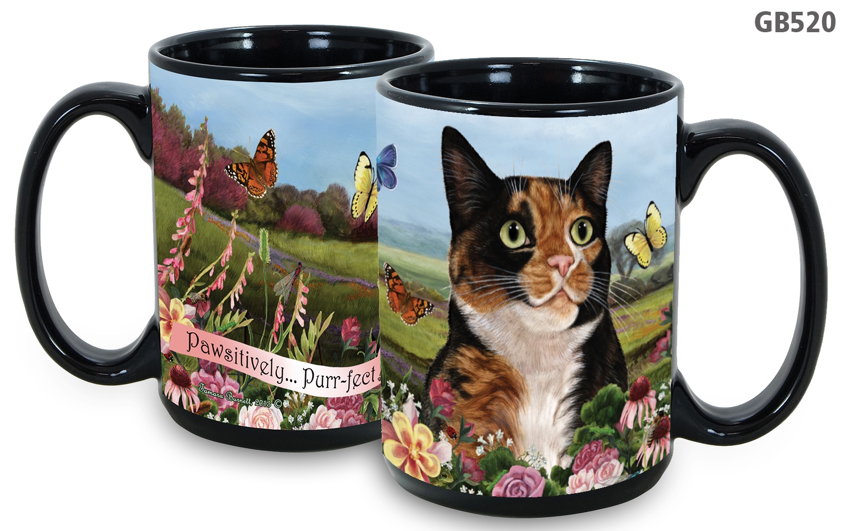 Calico Cat (Cleo) - Garden Party Fun Mug 15 oz image