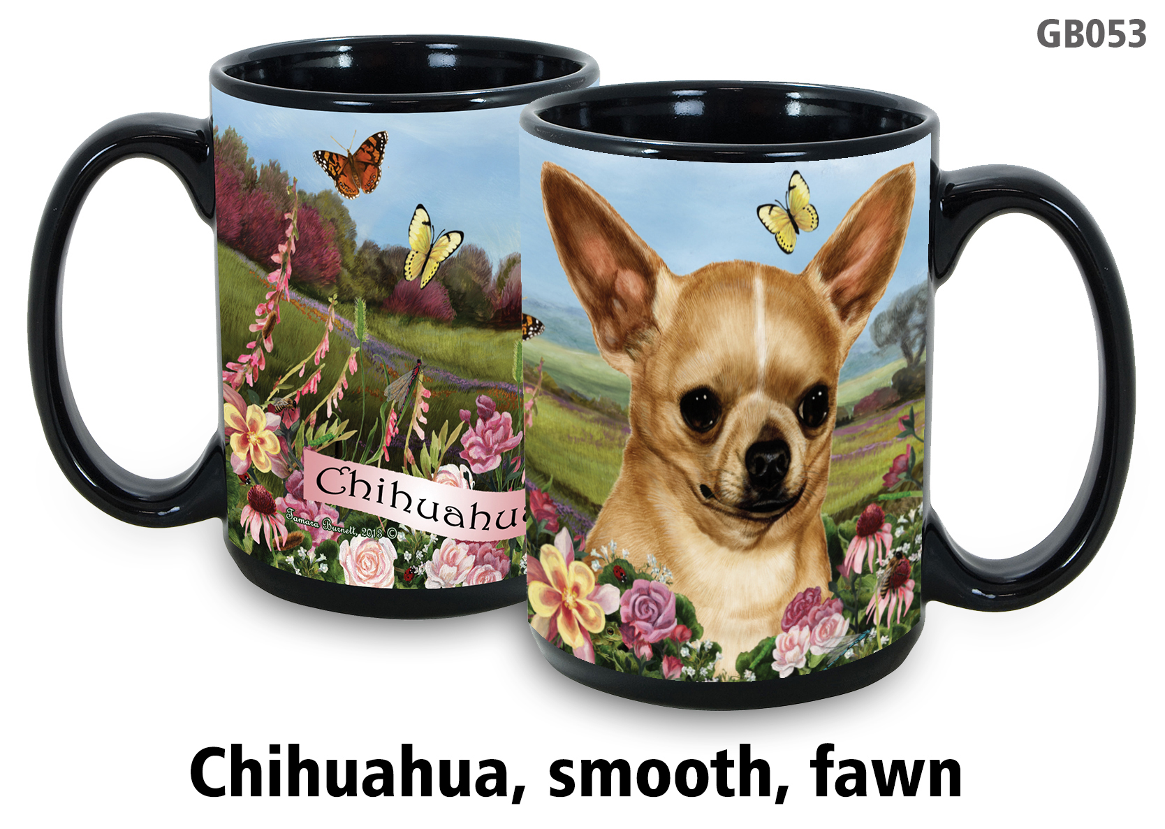 Chihuahua Smooth Fawn - Garden Party Fun Mug 15 oz Image