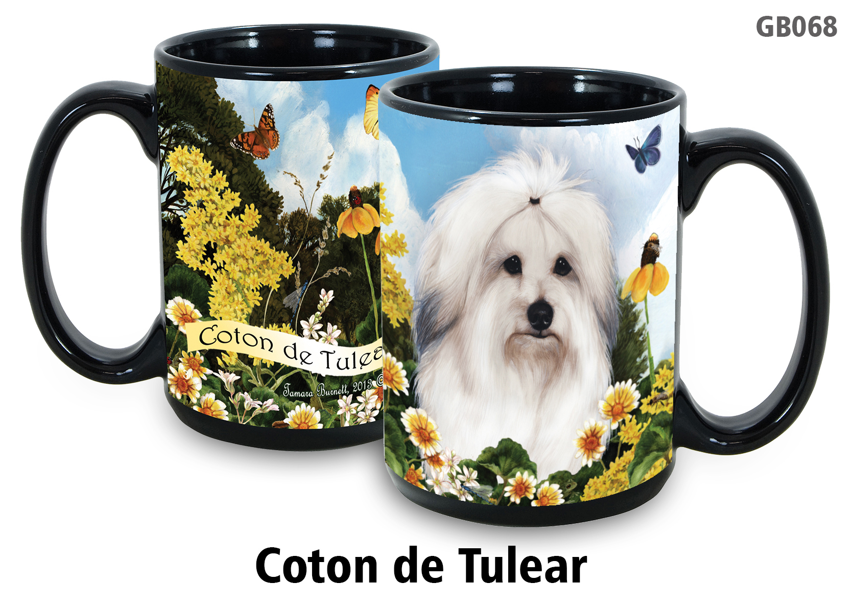 Coton de Tulear Garden Party Fun Mug 15oz - Garden Party Fun Mugs 15 oz Image