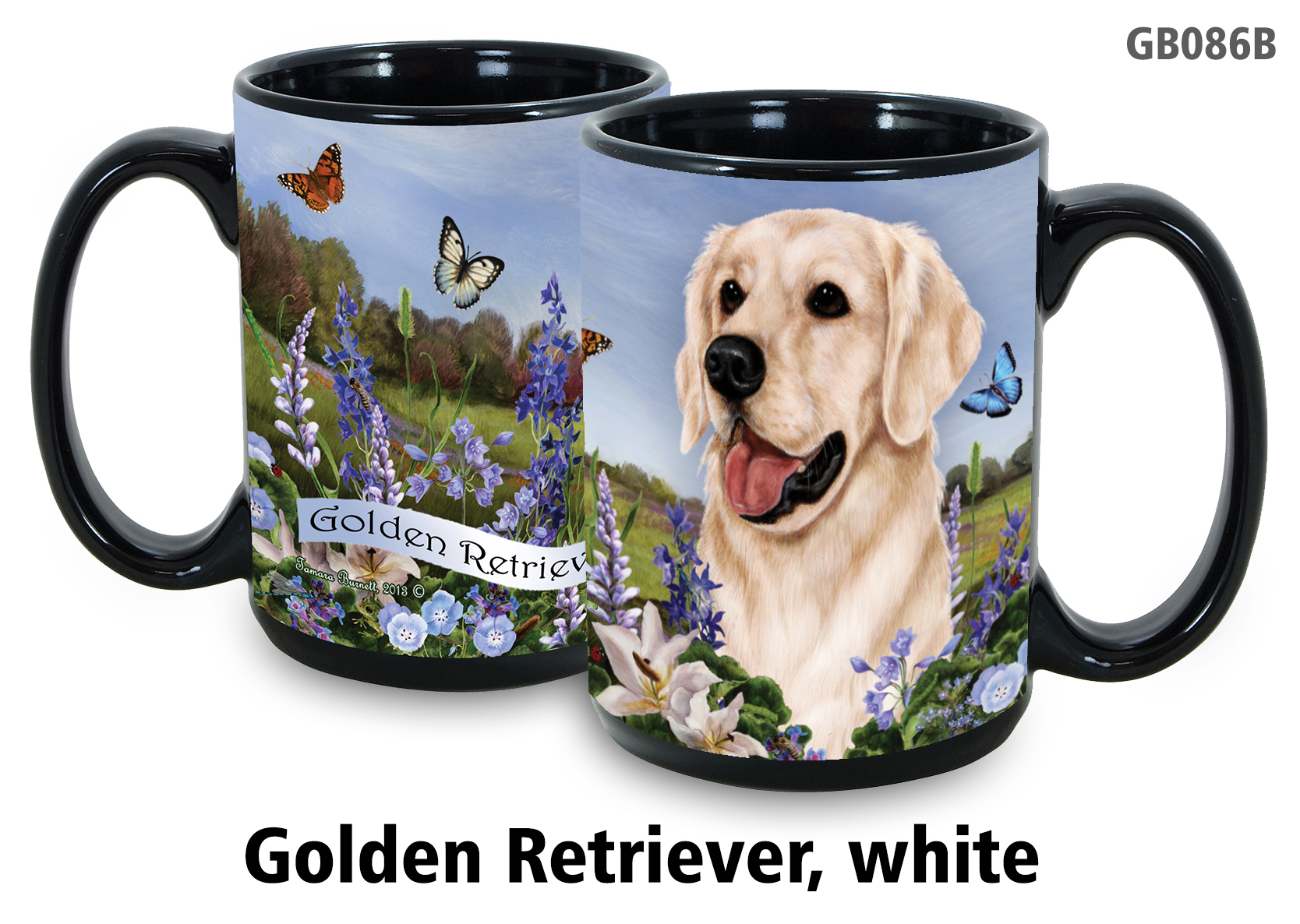 Golden Retriever White - Garden Party Fun Mug 15 oz Image