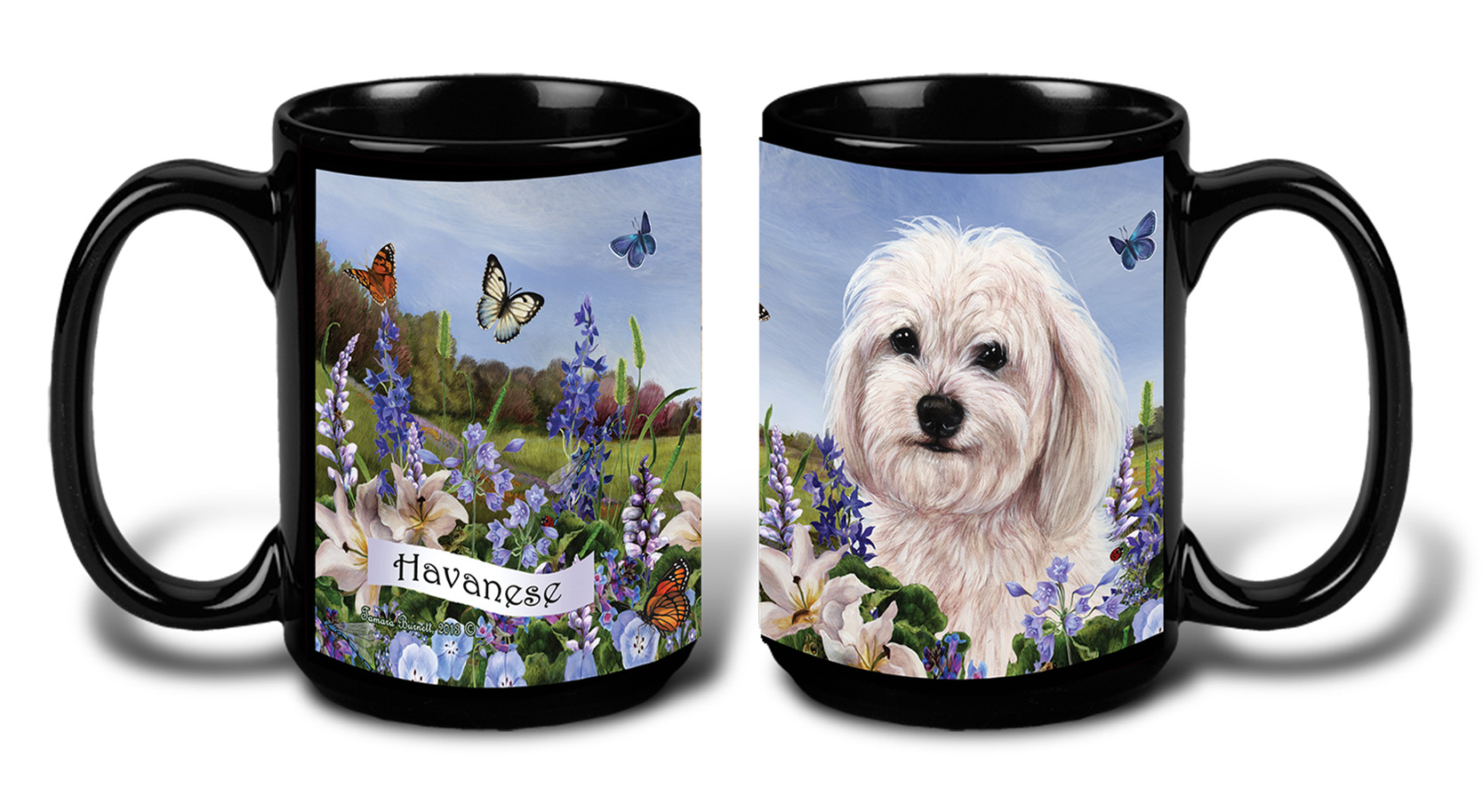 Havanese White - Garden Party Fun Mug 15 oz Image