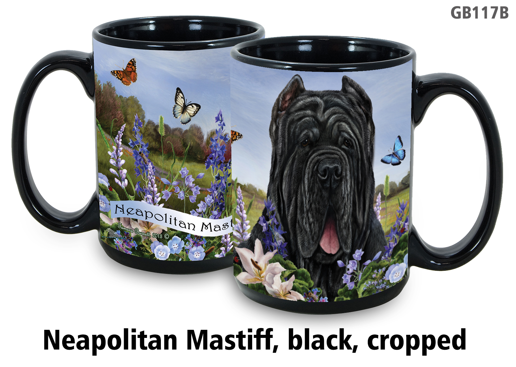 Neapolitan Mastiff Blue Uncropped - Garden Party Fun Mug 15 oz Image