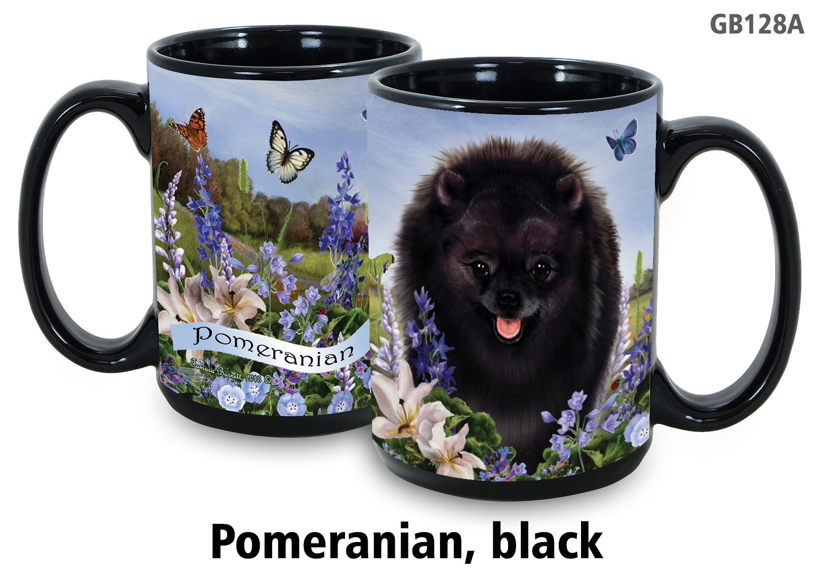 Pomeranian Black - Garden Party Fun Mug 15 oz Image