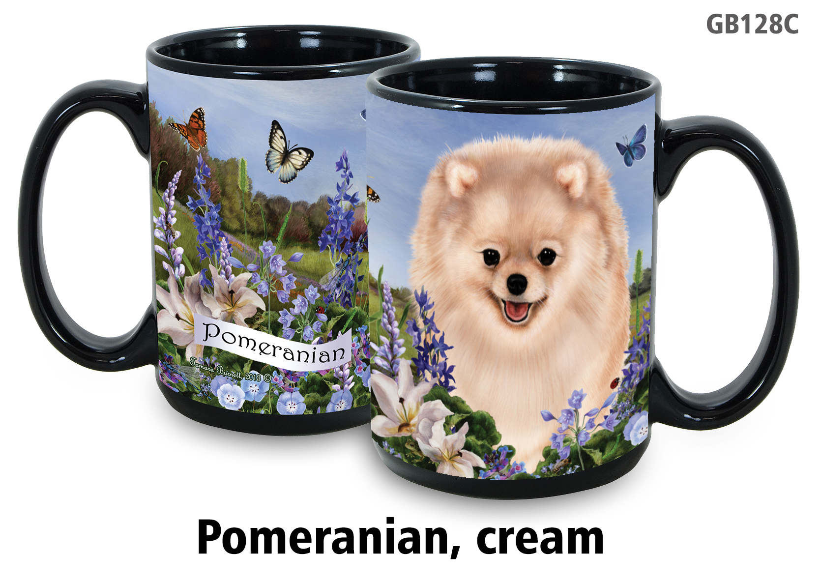 Pomeranian Cream - Garden Party Fun Mug 15 oz Image