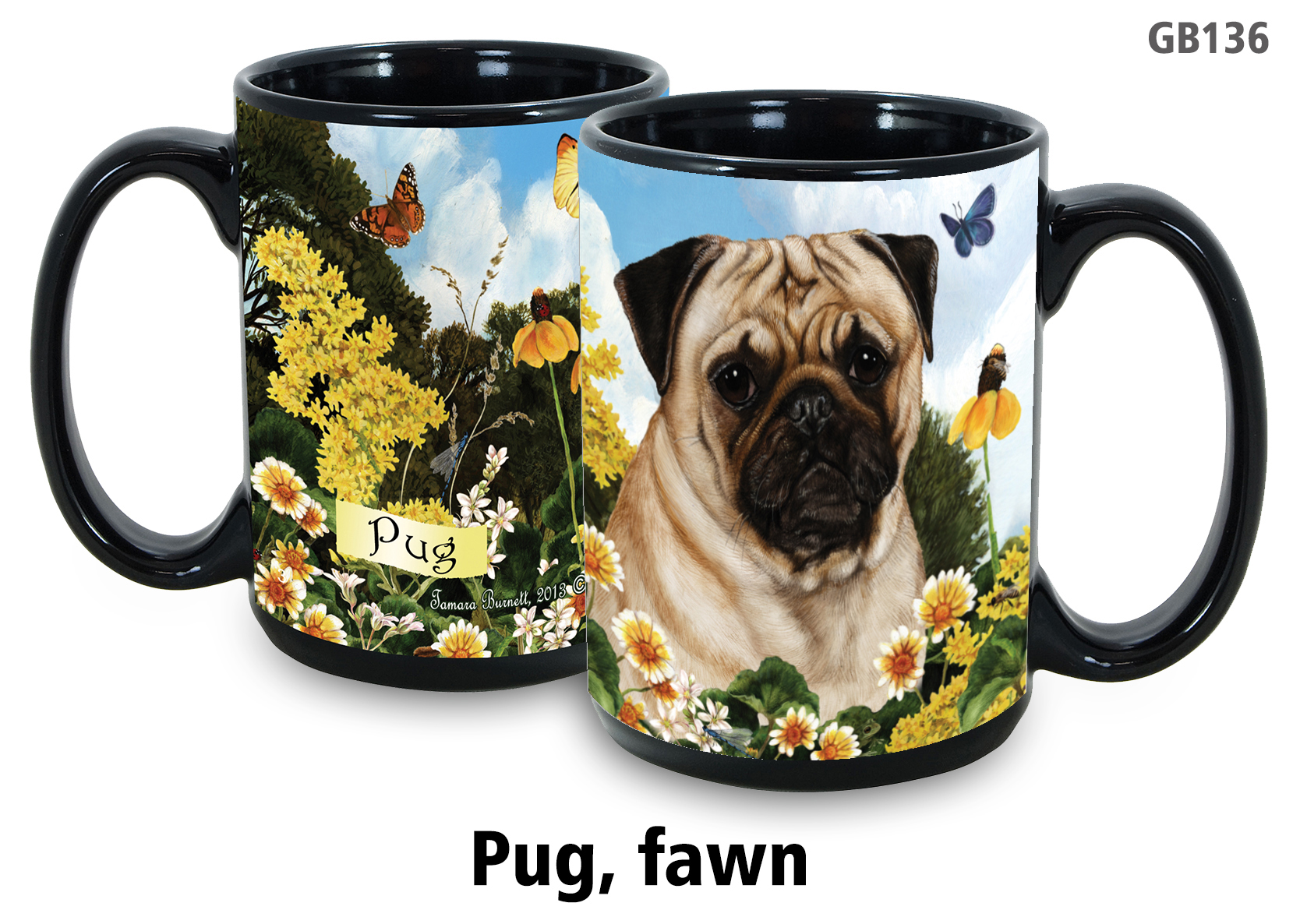 Pug Fawn - Garden Party Fun Mug 15 oz Image