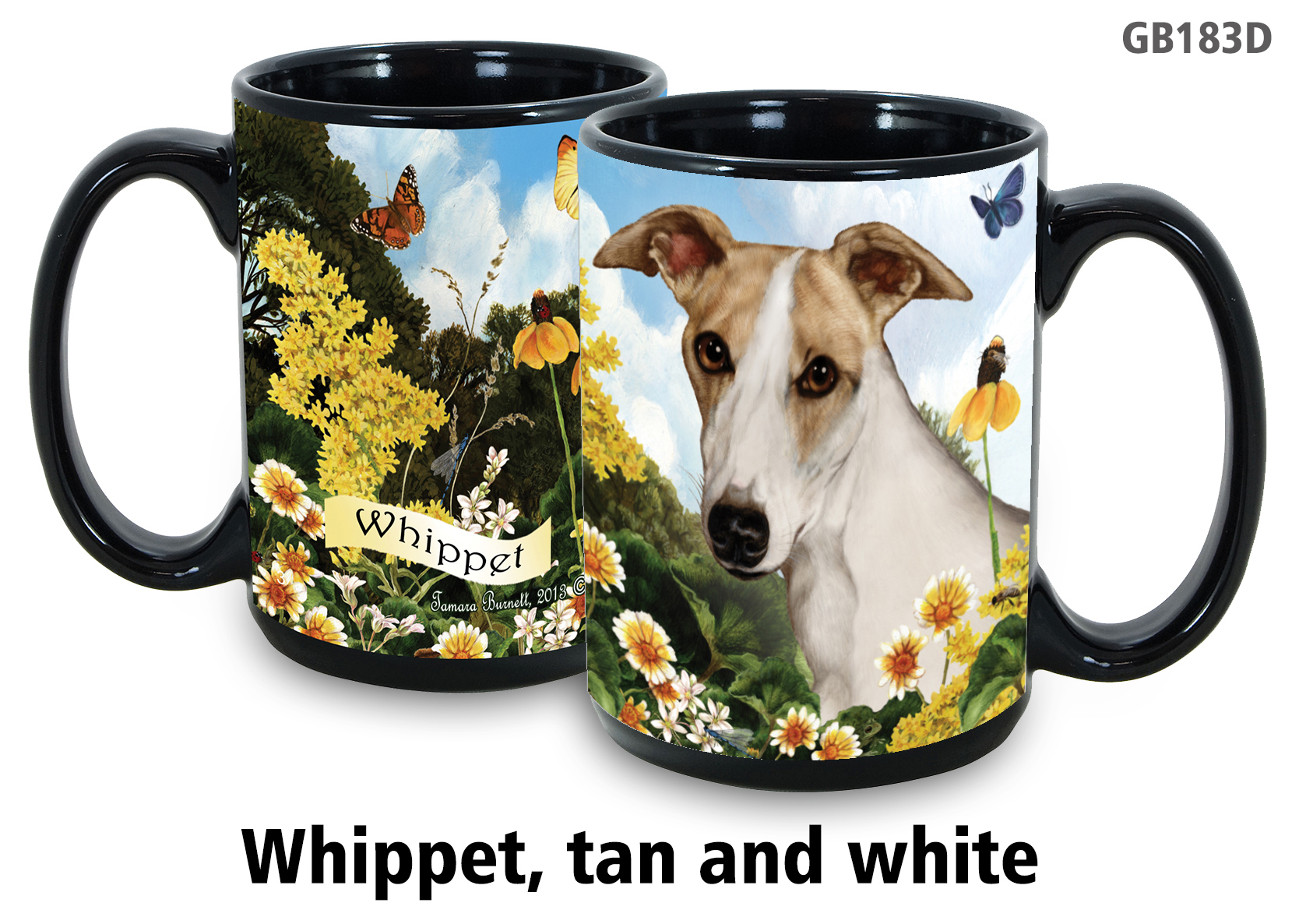Whippet Tan & White - Garden Party Fun Mug 15 oz Image