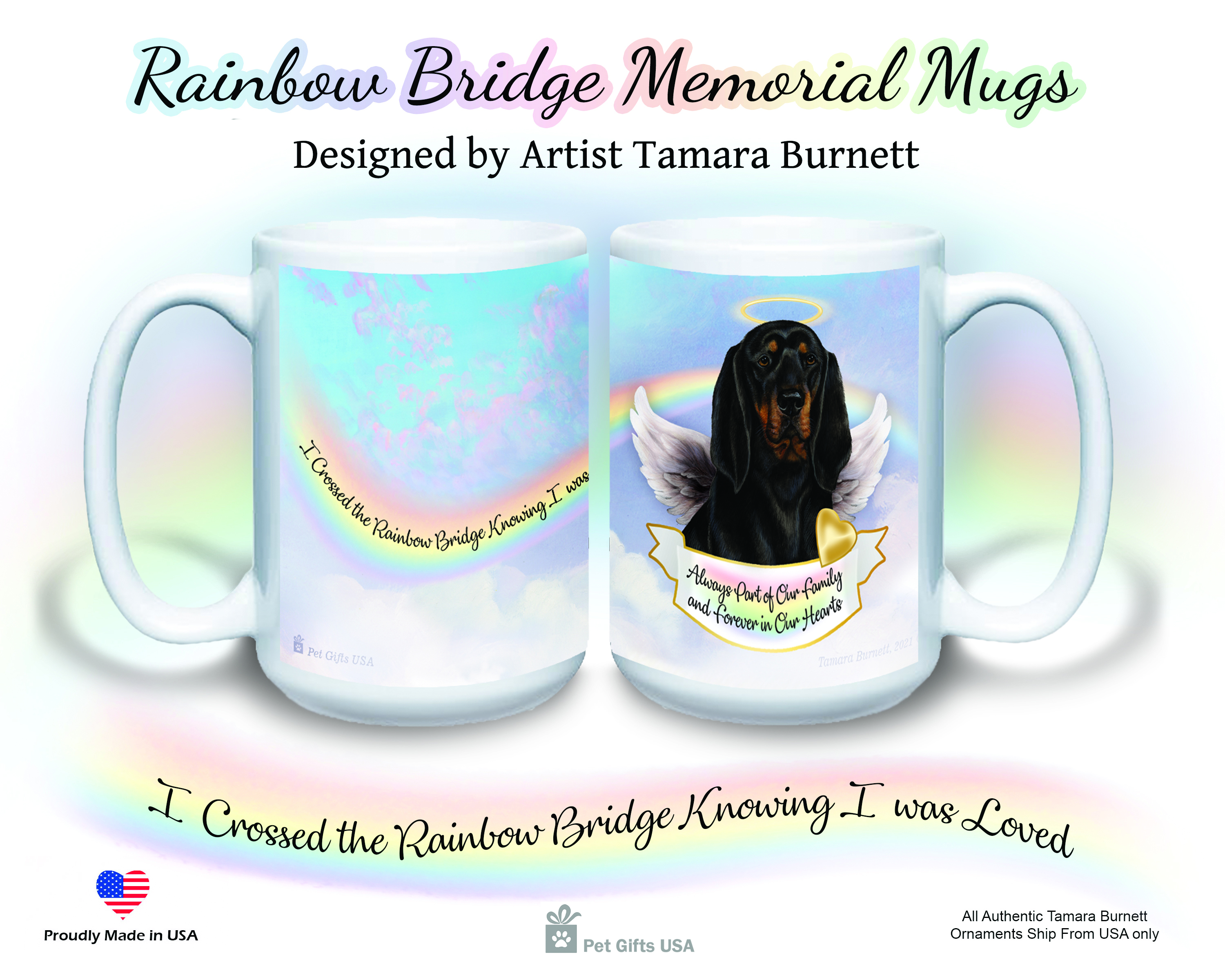 Coonhound Black/Tan - Memorial Mug image