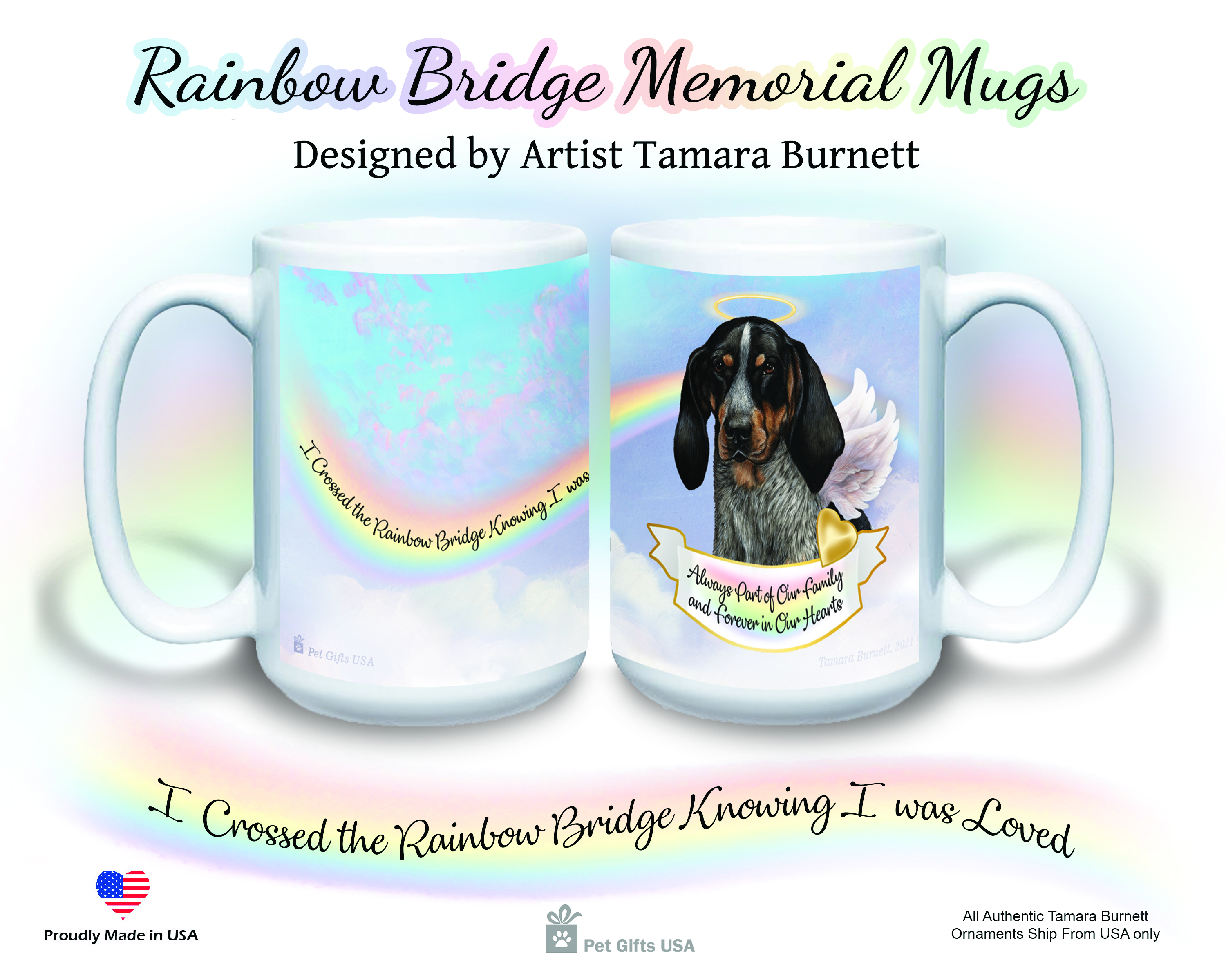 Coonhound Blue Tick - Memorial Mug image