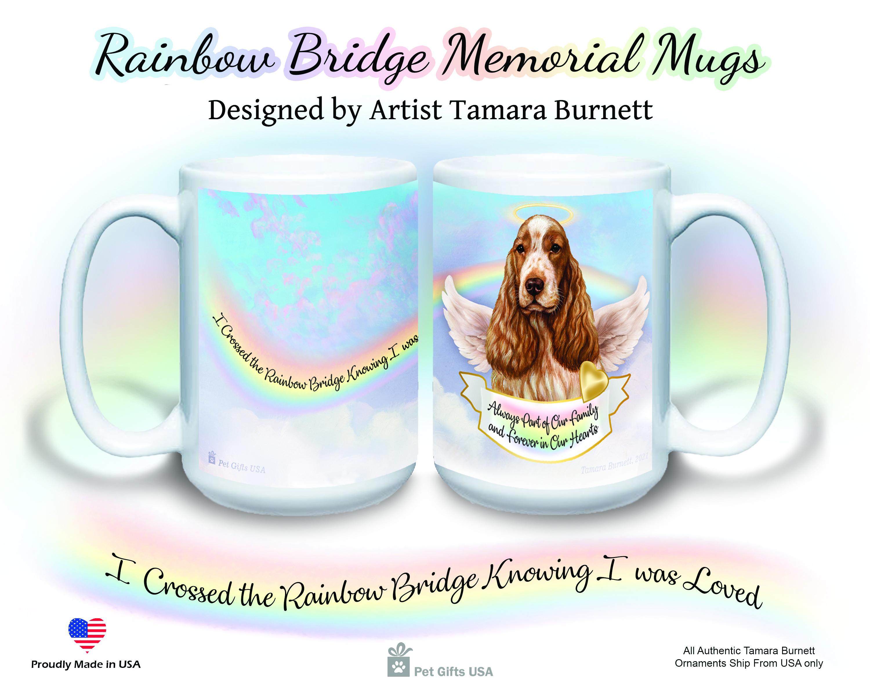 English Cocker Spaniel Orange Roan - Memorial Mug image