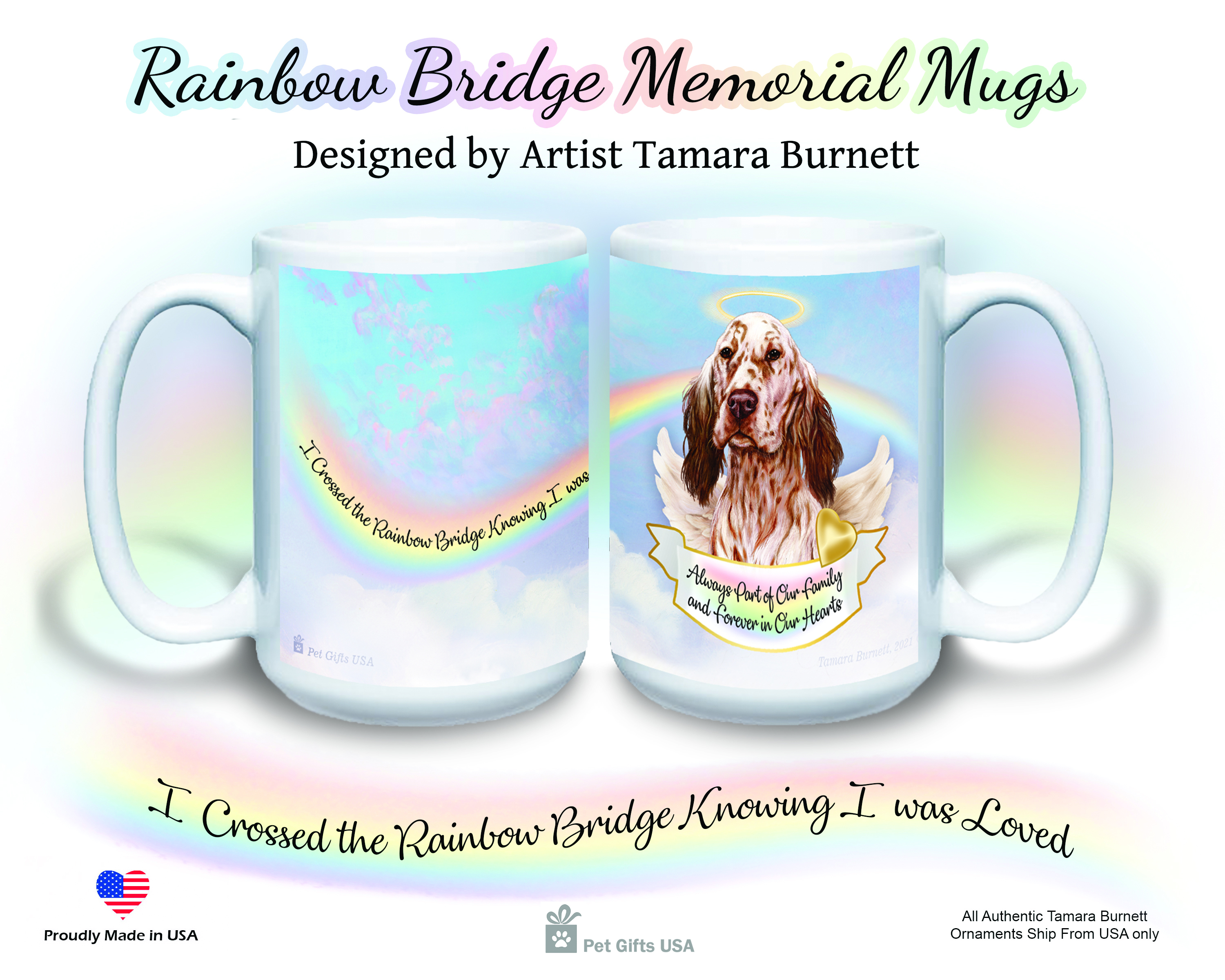 English Setter Orange - Memorial Mug image