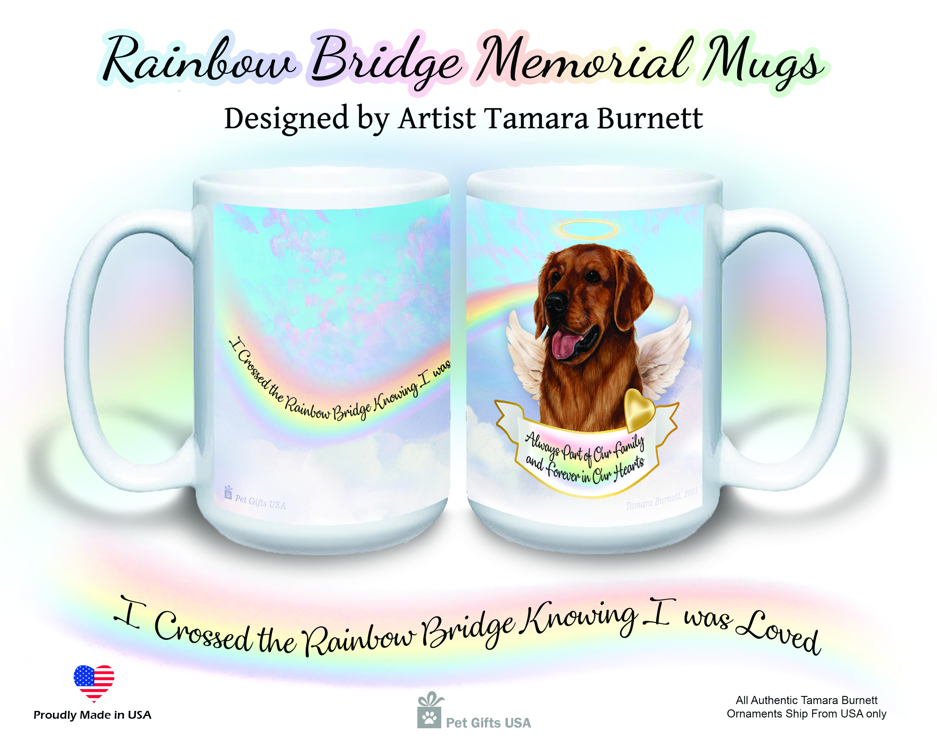 Golden Retriever Red - Memorial Mug image