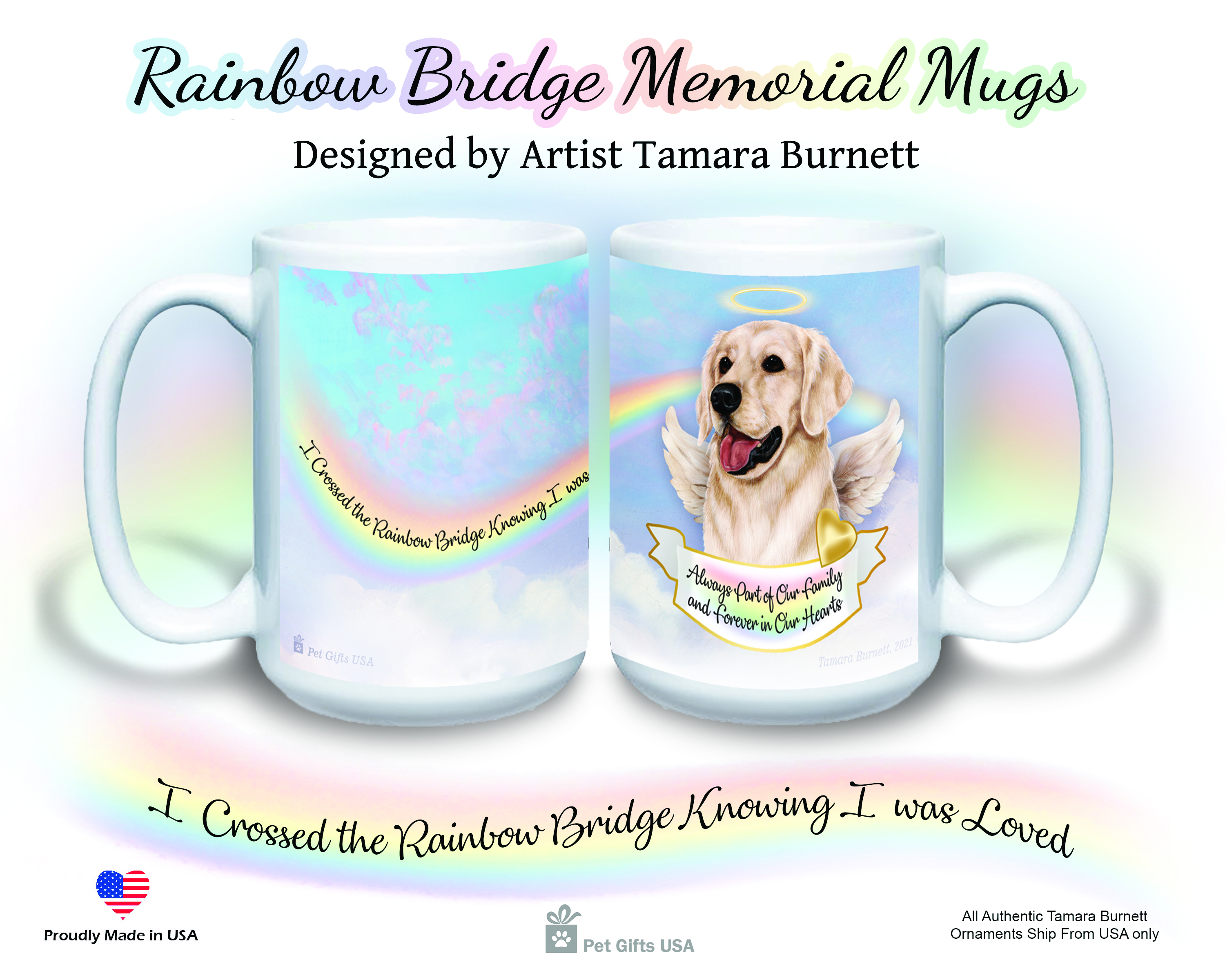 Golden Retriever White - Memorial Mug image