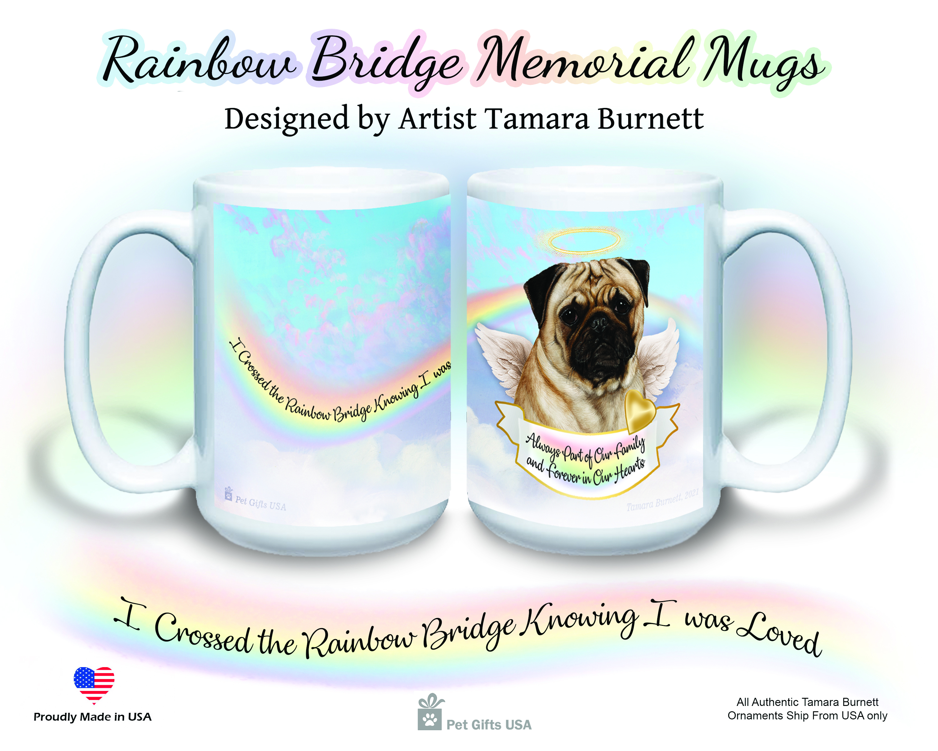 Pug Fawn - Memorial Mug image