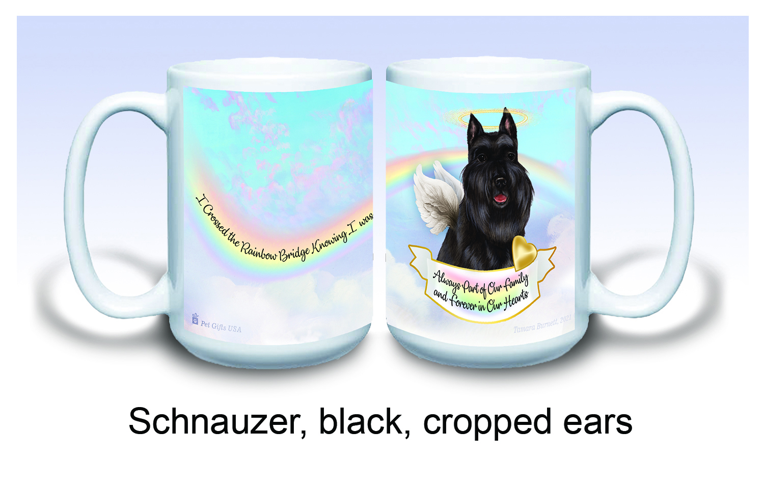 Schnauzer Black Cropped - Memorial Mug image